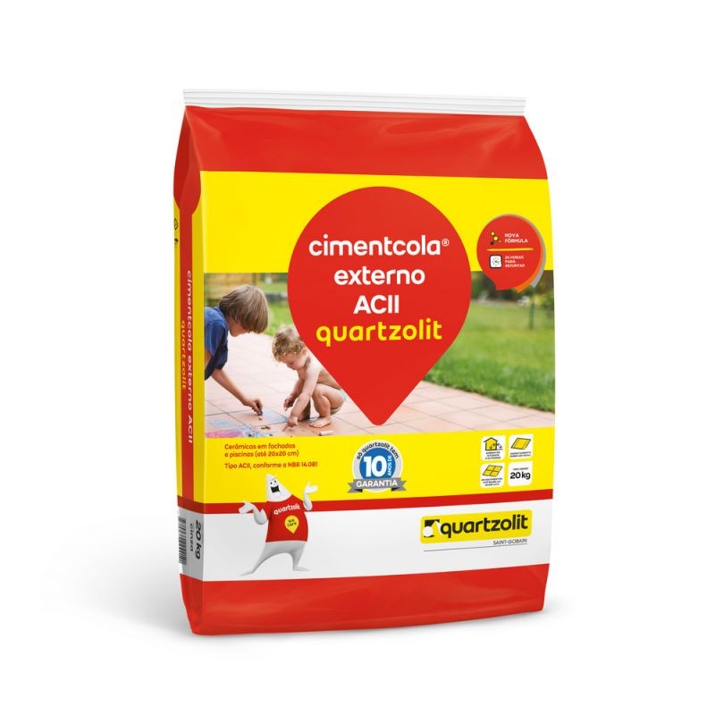 ARGAMASSA CIMENTCOLA EXTERNO 20KG QUARTZOLIT