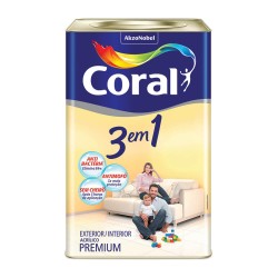 TINTA ACRÍLICA 3 EM 1 BRANCO NEVE CORAL