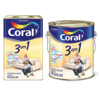 TINTA ACRÍLICA 3 EM 1 BRANCO NEVE CORAL