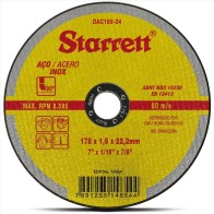DISCO CORTE FERRO AÇO INOX 178X1,6X22,22mm STARRETT