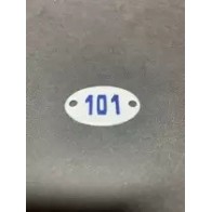 PLACA ESMALTADA Nº101 P/ PORTA