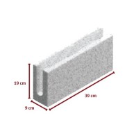 CALHA/CANALETA DE CONCRETO 09X19X39