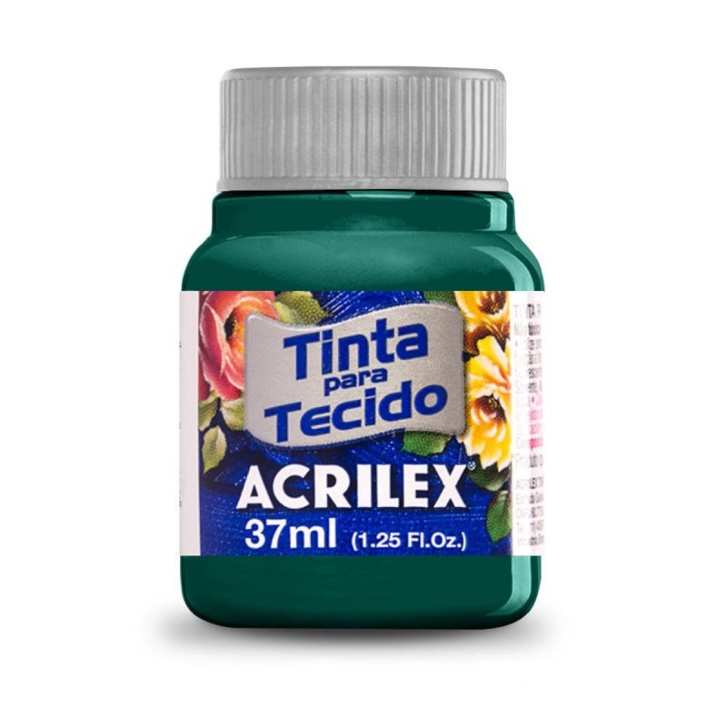 TINTA P/ TECIDO 512 VERDE VERON 37ml ACRILEX TINTA P/ TECIDO 512 VERDE VERON 37ml ACRILEX