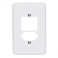 PLACA 4X2 2 INTERRUPTORES + 1 TOMADA  STYLUS ILUMI