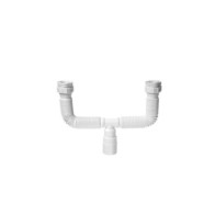 SIFÃO AJUSTÁVEL MULTIUSO DUPLO BRANCO 0,72cm KRONA