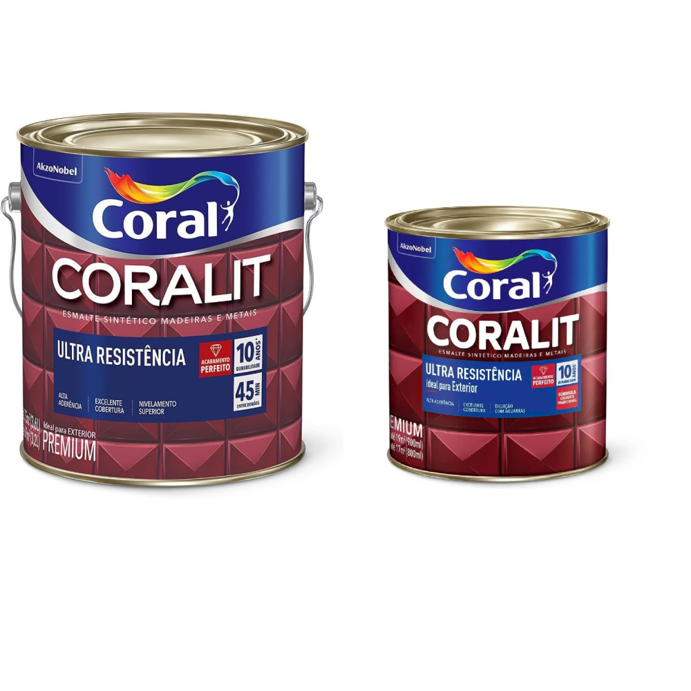 ESMALTE SINTÉTICO CORALIT ULTRA RESISTÊNCIA FOSCO BRANCO NEVE CORAL