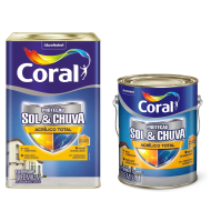 TINTA ACRÍLICA PROTEÇÃO SOL & CHUVA ACRÍLICO TOTAL BRANCO NEVE CORAL
