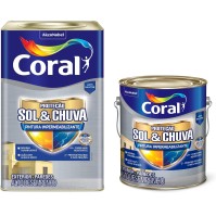 TINTA PROTEÇÃO SOL E CHUVA PINTURA IMPERMEABILIZANTE BRANCO NEVE CORAL