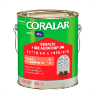 ESMALTE SINTÉTICO CORALAR +SECAGEM RÁPIDA BRILHANTE BRANCO NEVE CORAL