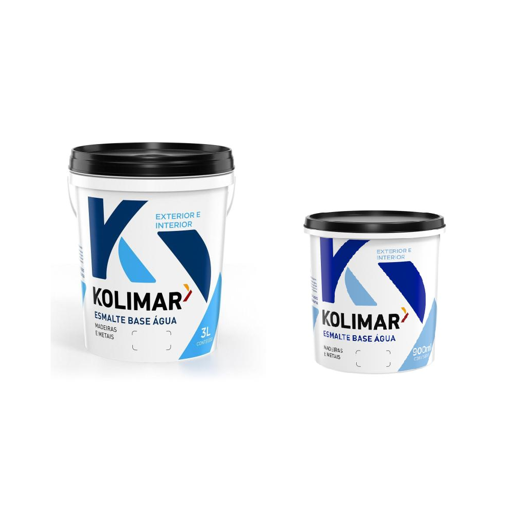 ESMALTE SINTÉTICO BASE ÁGUA BRILHANTE PRETO KOLIMAR