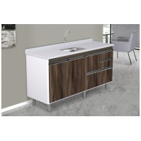 ARMÁRIO COLISEU MADEIRADO 2 GAVETAS + GAVETÃO - 144,2CM CASTAINE