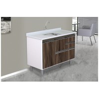 ARMÁRIO COLISEU MADEIRADO 2 GAVETAS + GAVETÃO - 118,7CM CASTAINE