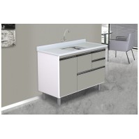 ARMÁRIO COLISEU MADEIRADO 2 GAVETAS + GAVETÃO - 118,7CM GIANDUIA