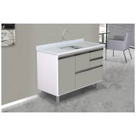 ARMÁRIO COLISEU MADEIRADO 2 GAVETAS + GAVETÃO - 118,7CM GIANDUIA