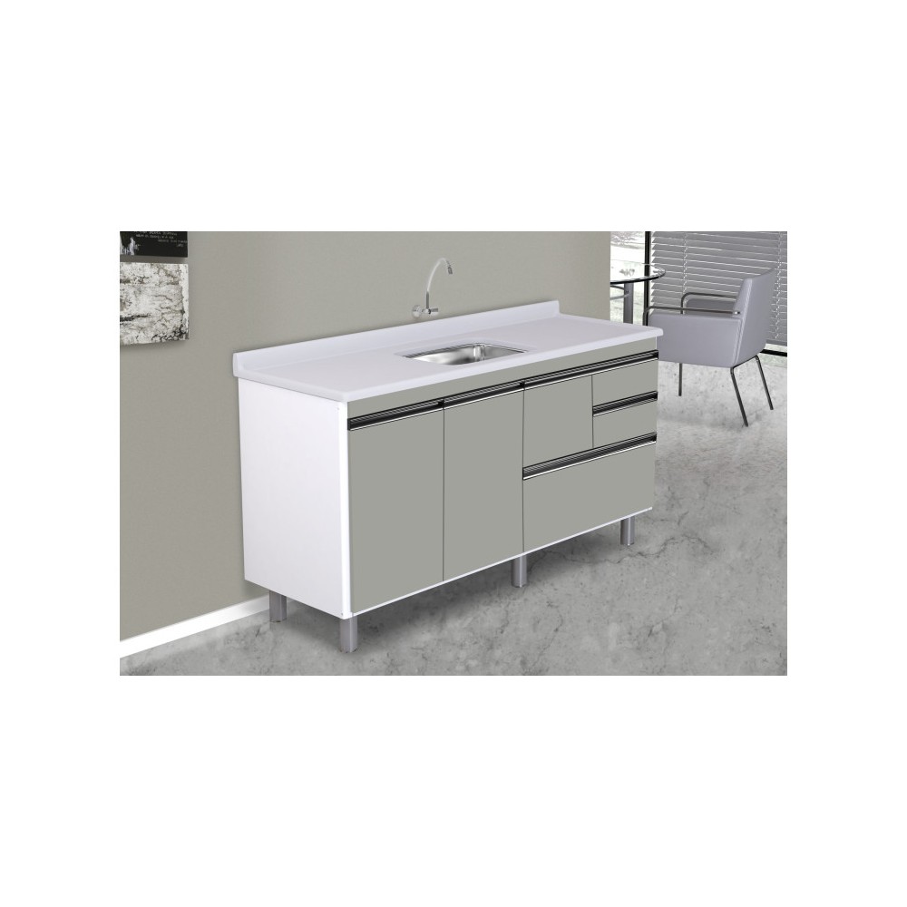 ARMÁRIO COLISEU MADEIRADO 2 GAVETAS + GAVETÃO - 174,5CM GIANDUIA