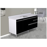 ARMÁRIO COLISEU MADEIRADO 2 GAVETAS + GAVETÃO - 174,5CM PRETO