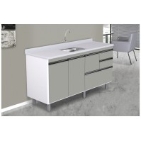 ARMÁRIO COLISEU MADEIRADO 2 GAVETAS + GAVETÃO - 195,1CM GIANDUIA