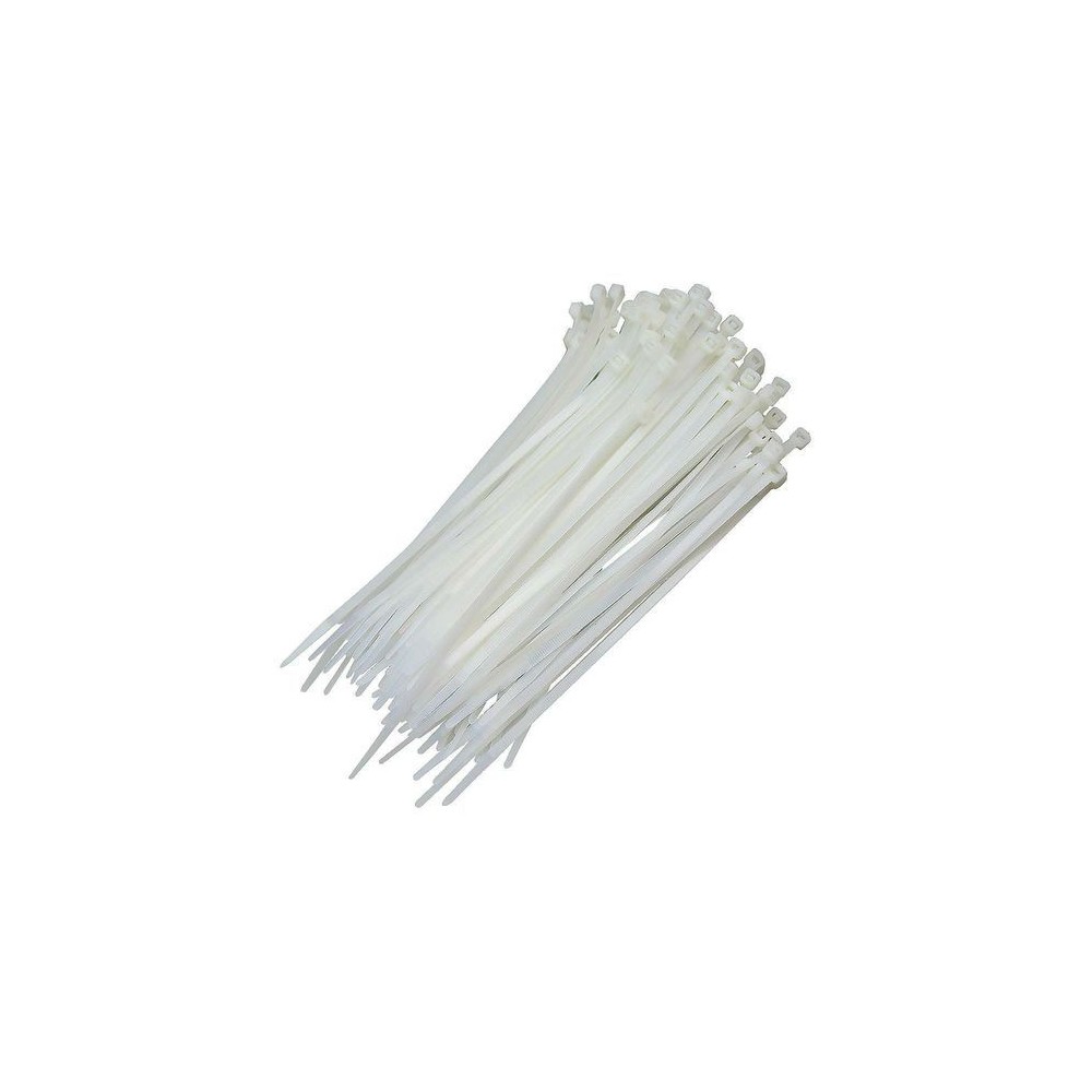 ABRAÇADEIRA NYLON BRANCA 2,5X100 C/100 UNIDADES