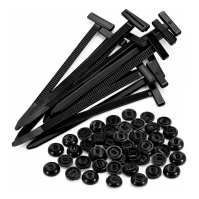 ABRAÇADEIRA NYLON TIPO T PRETA 5X94MM C/5 UNIDADES