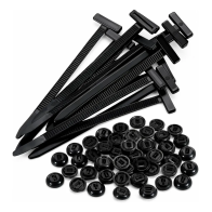 ABRAÇADEIRA NYLON TIPO T PRETA 5X94MM C/5 UNIDADES